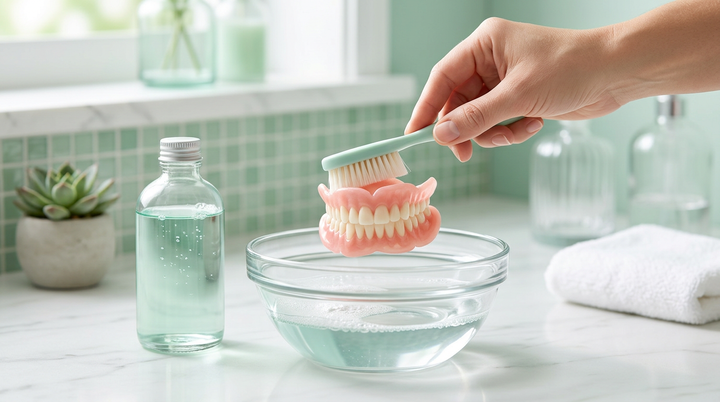 Zahnprothese Reinigen Mit Spülmittel