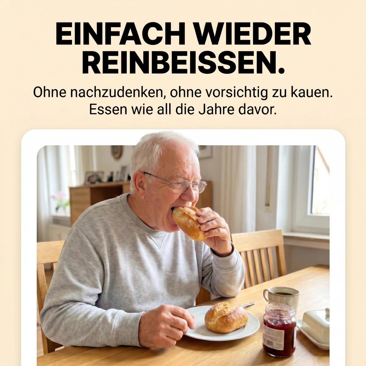 Einfach wieder reinbeißen